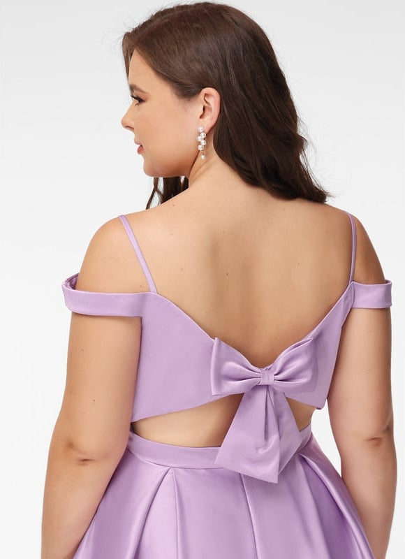 Robe Courte Satin Lilas - gallery 9