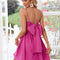 Robe Courte À Bretelles Papillon