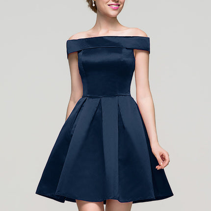 Robe Courte Satin Noire