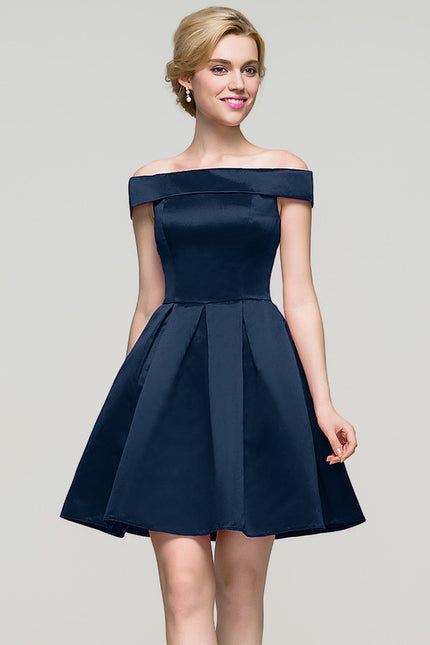 Robe Courte Satin Noire