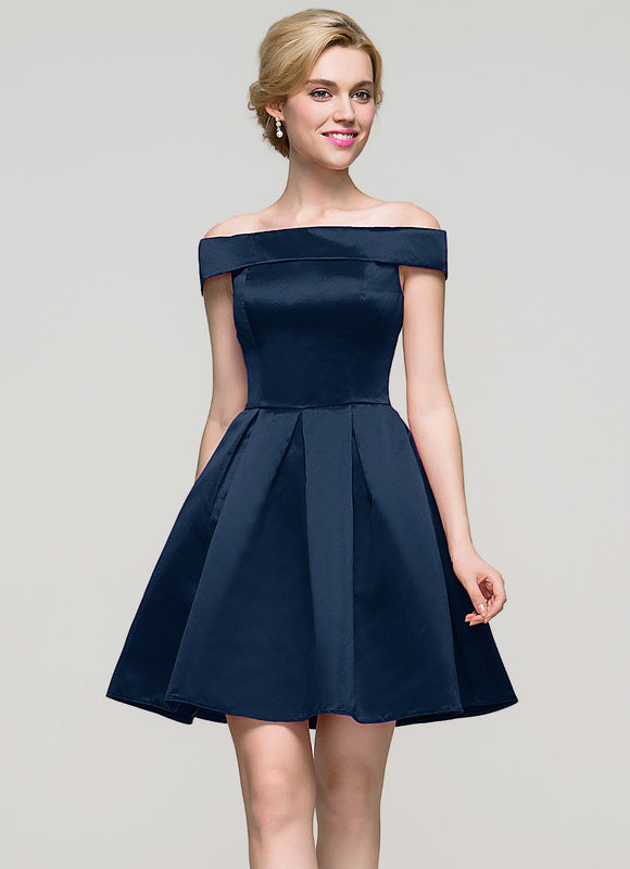 Robe Courte Satin Noire