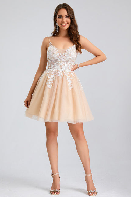 Robe Courte Rose Brodée - gallery 4