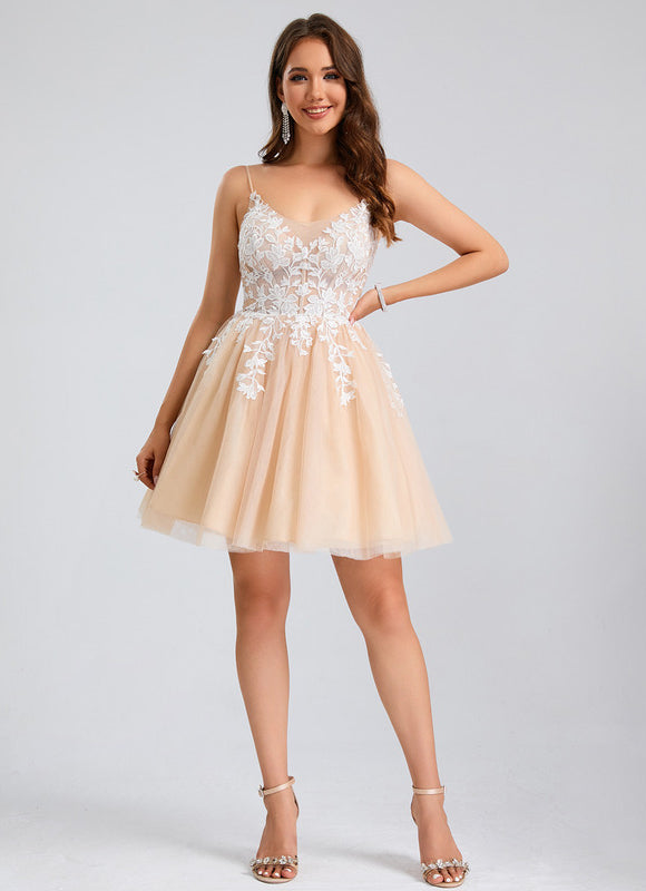 Robe Courte Rose Brodée - gallery 4