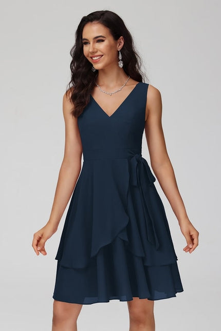 Robe Courte Mousseline Évasée - gallery 3