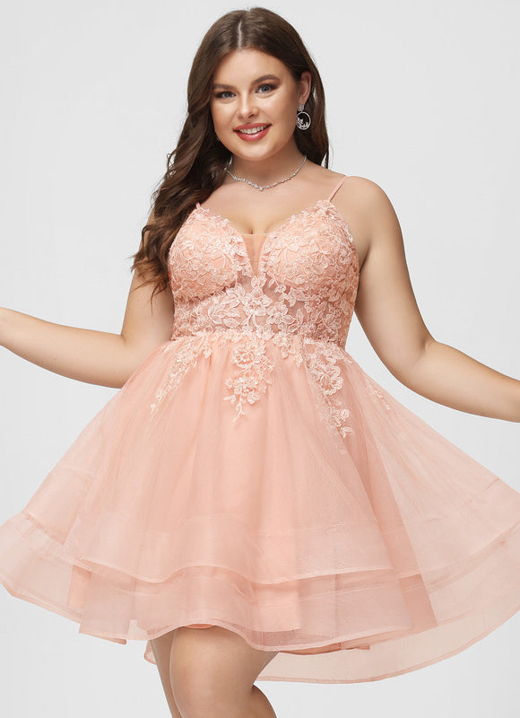 Robe Courte Rose Brodée - gallery 7