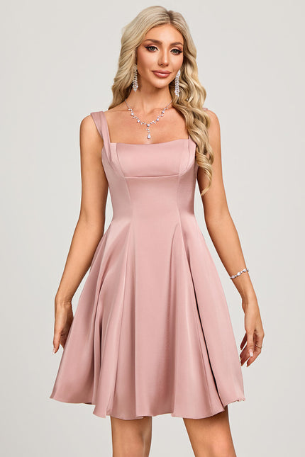 Robe Courte Trapèze Satinée - gallery 5
