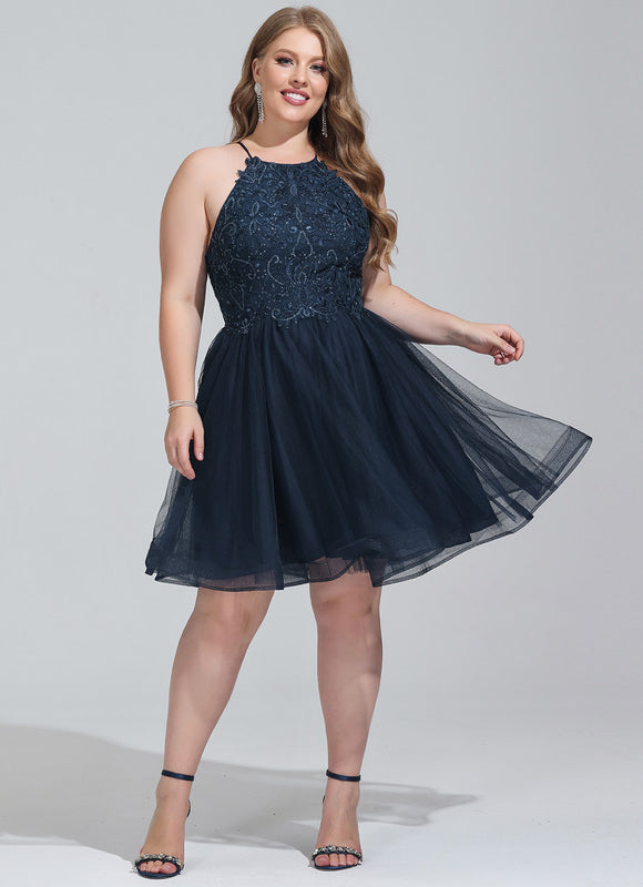 Robe Courte Festive En Tulle - gallery 6