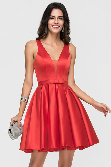 Robe Courte Col V