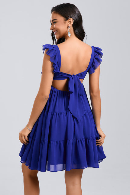 Robe Courte Encolure Carrée - gallery 4