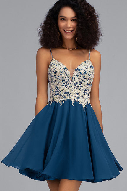 Robe Courte Vaporeuse Ornée - gallery 1