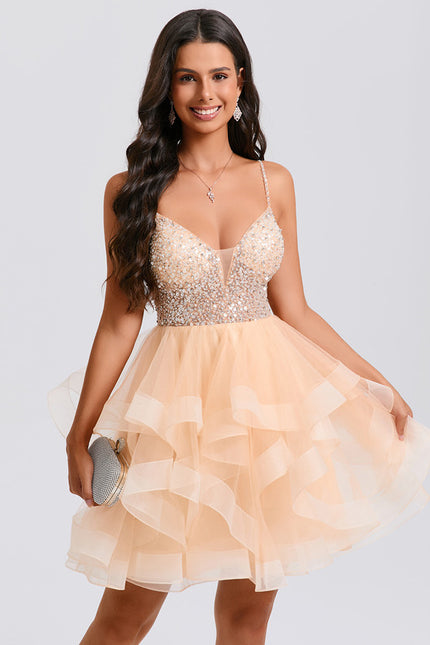 Robe Courte Décolleté Plongeant - gallery 1