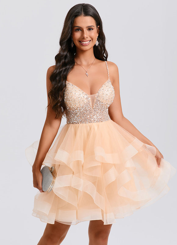 Robe Courte Décolleté Plongeant - gallery 1