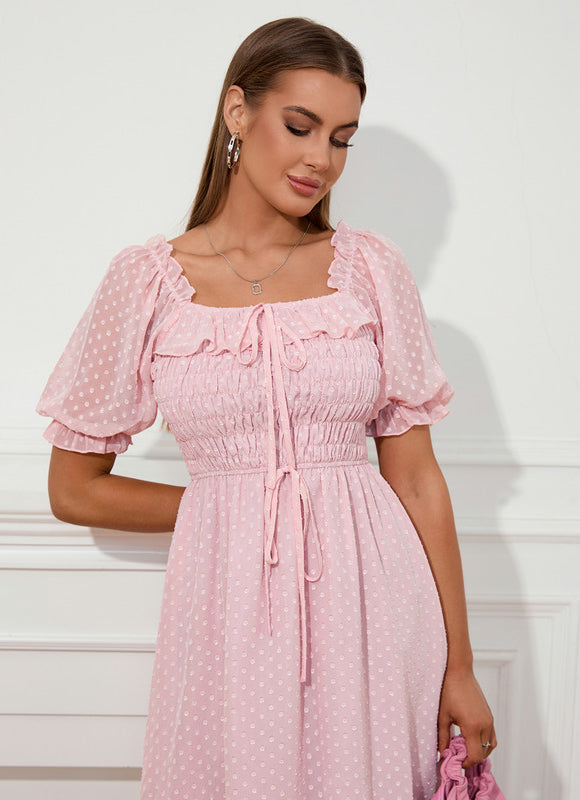 Robe Courte À Pois Délicate - gallery 2