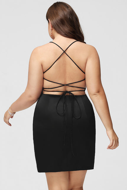 Robe Courte Satinée Élégante - gallery 7