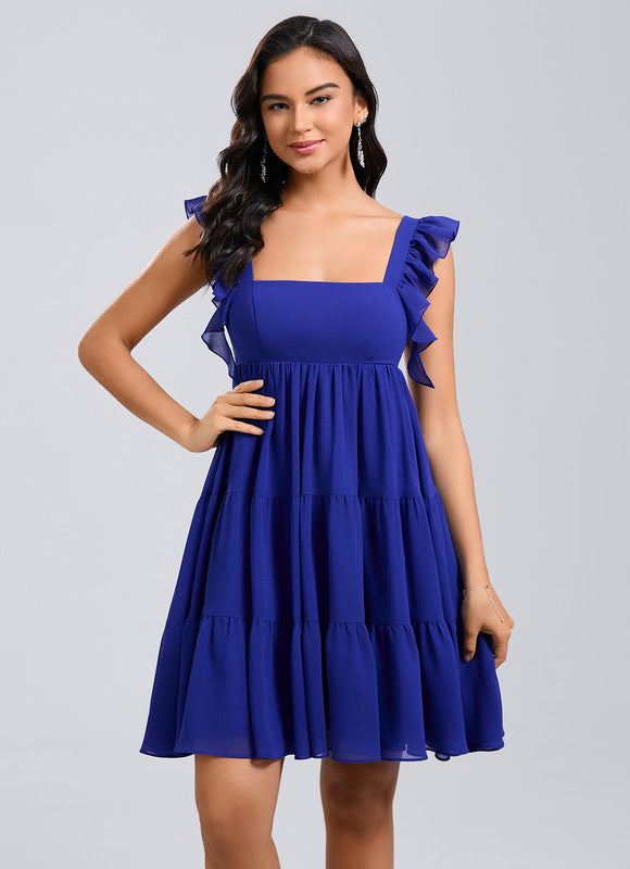 Robe Courte Encolure Carrée - gallery 1