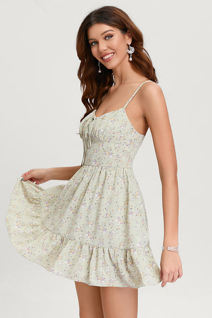 Robe Courte Fleurie Légère - gallery 1