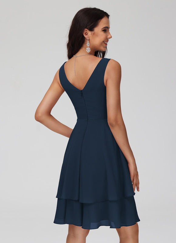 Robe Courte Mousseline Évasée - gallery 2
