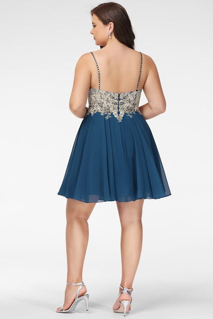 Robe Courte Vaporeuse Ornée - gallery 5