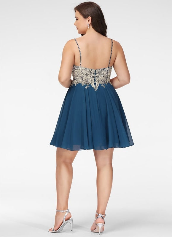 Robe Courte Vaporeuse Ornée - gallery 5