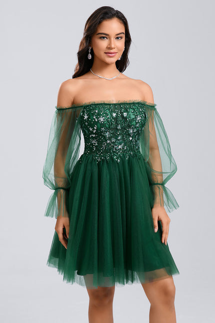 Robe Courte Epaule Dénudée - gallery 5