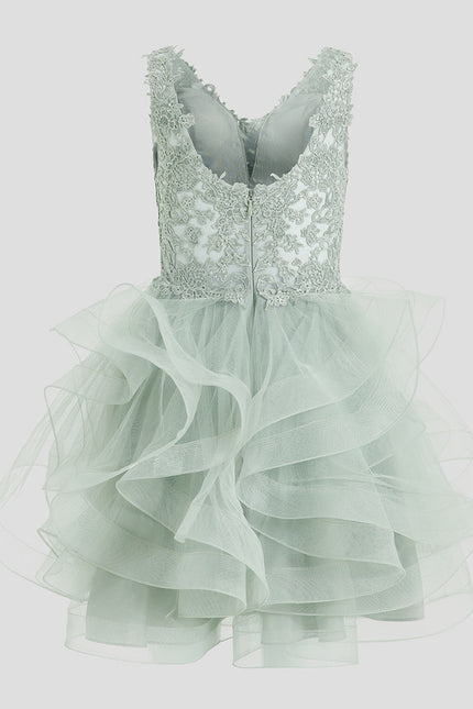 Robe Courte Cocktail En Tulle - gallery 9