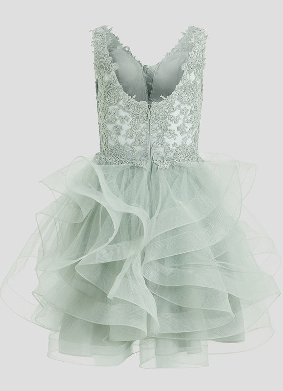 Robe Courte Cocktail En Tulle - gallery 9