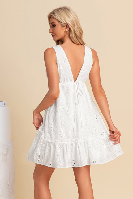 Robe Courte En Gaze De Coton Femme - gallery 4
