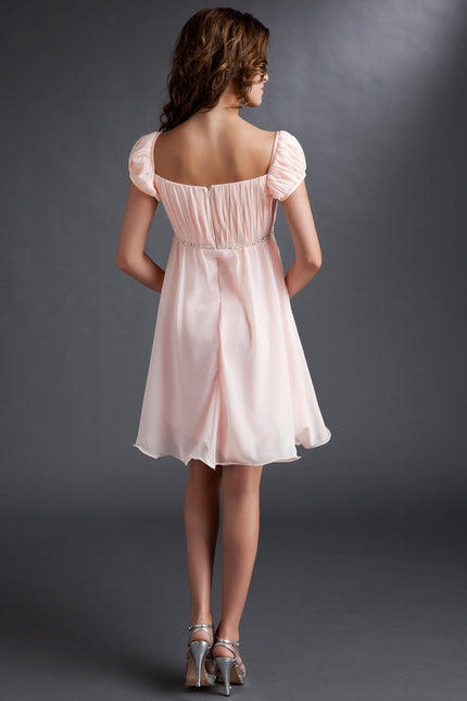 Robe Courte Mousseline Pêche - gallery 5