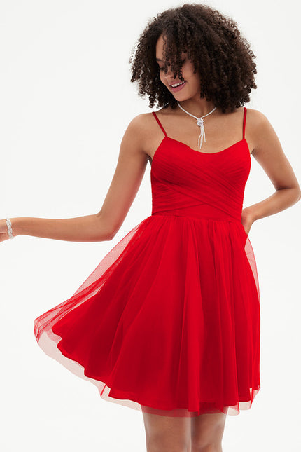 Robe Courte Tulle Évasée