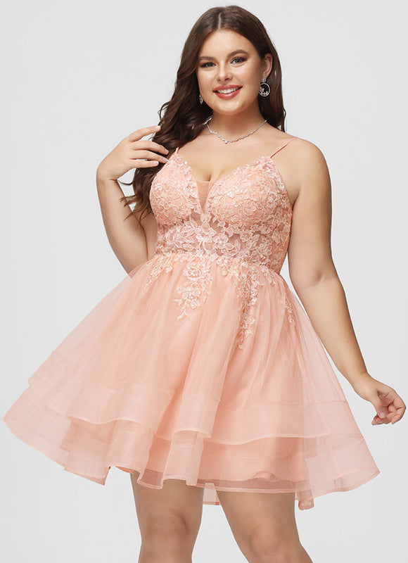 Robe Courte Rose Brodée - gallery 5