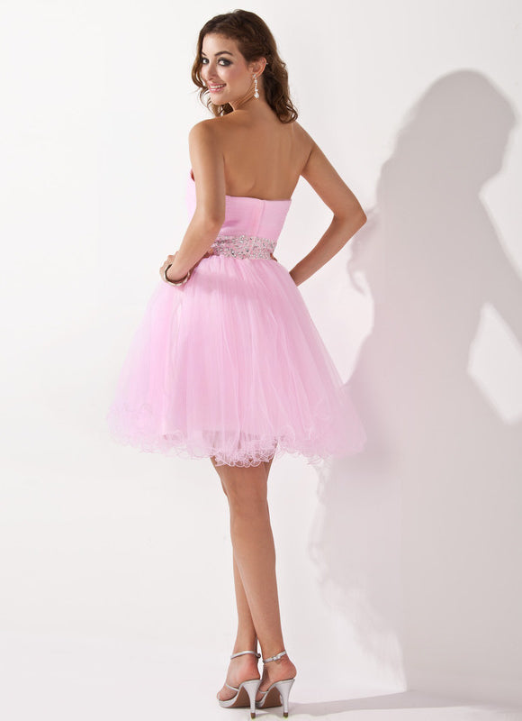 Robe Courte Tulle Rose - gallery 5