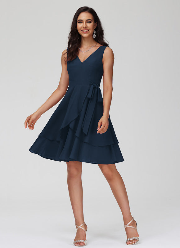 Robe Courte Mousseline Évasée - gallery 4
