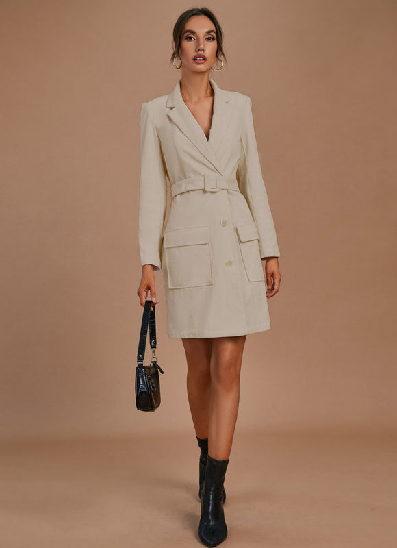 Robe Courte Blazer Beige - gallery 2