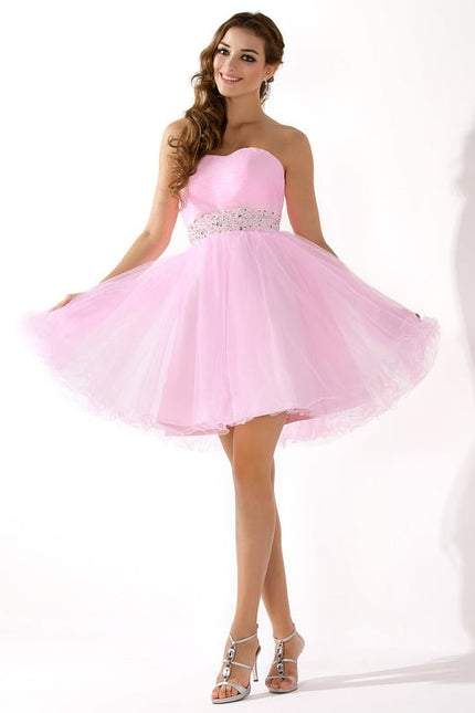 Robe Courte Tulle Rose