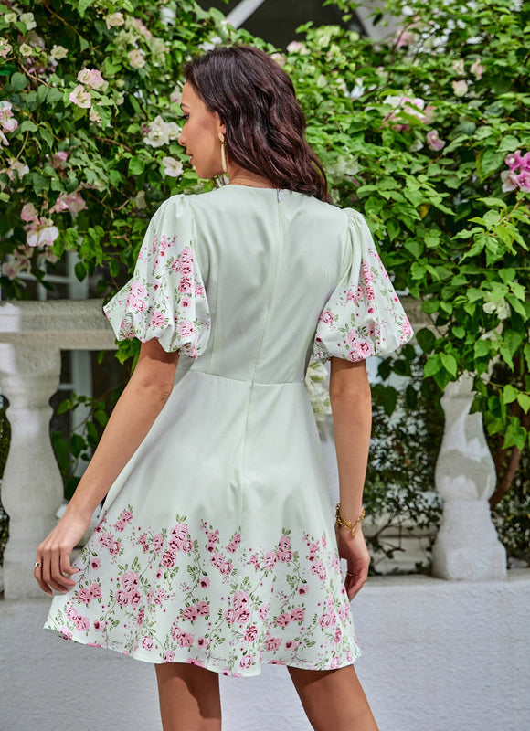 Robe Courte Estivale À Volants - gallery 3
