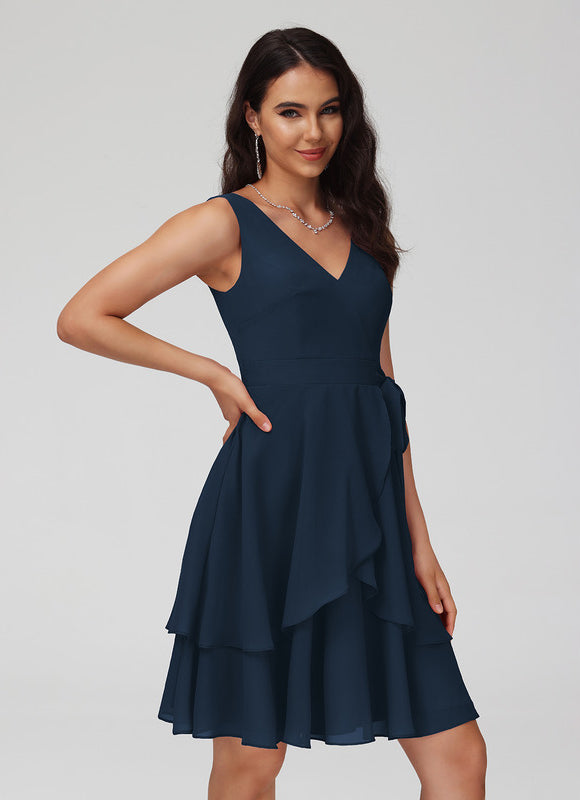 Robe Courte Mousseline Évasée - gallery 7