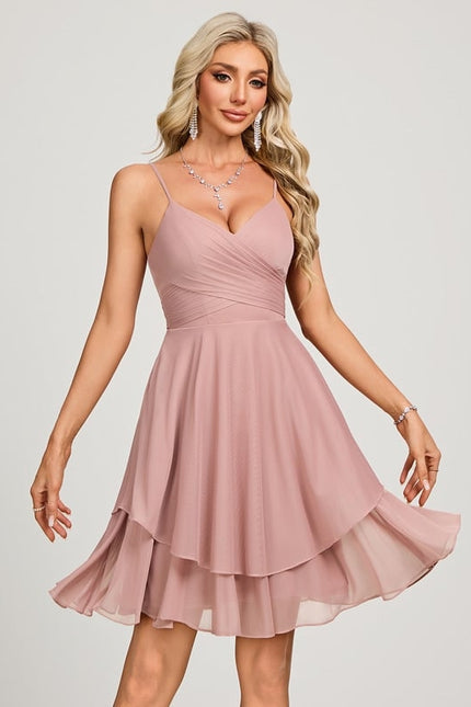 Robe Courte Fluide Rose