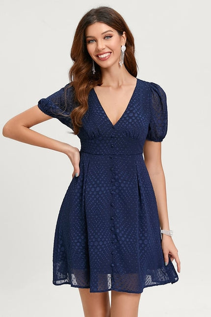 Robe Fluide Droite Courte - gallery 3