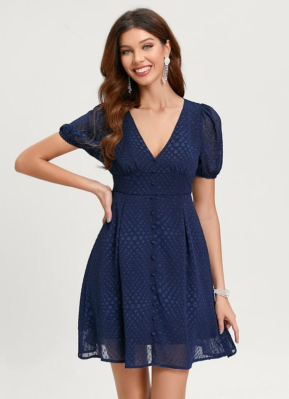 Robe Fluide Droite Courte - gallery 3