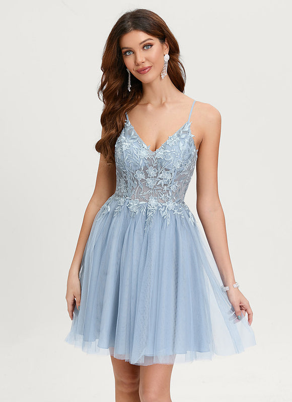 Robe Courte Tulle Embellie