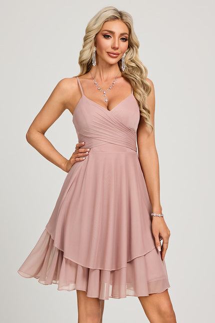 Robe Courte Fluide Rose - gallery 4
