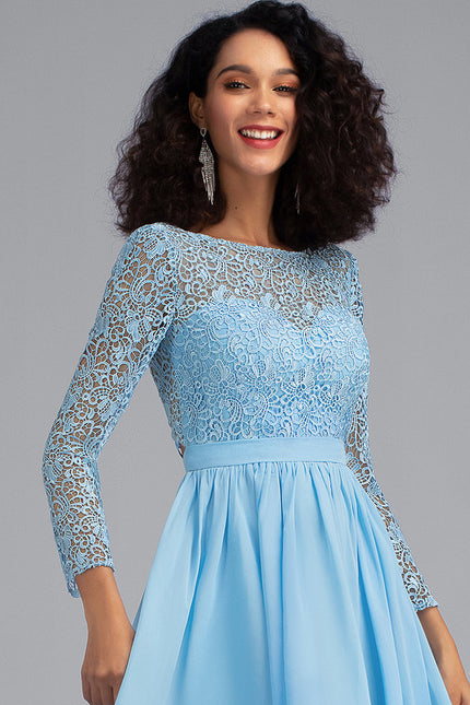 Robe De Soirée Courte Dentelle - gallery 3