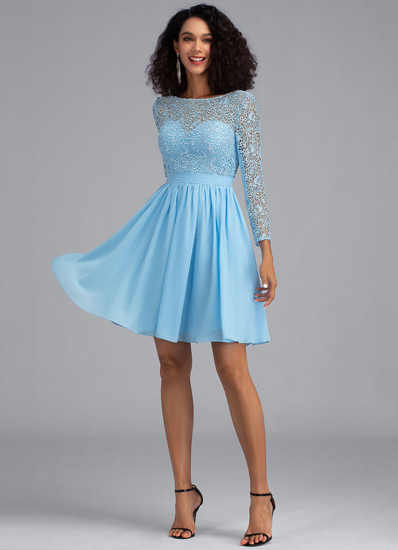 Robe De Soirée Courte Dentelle - gallery 2