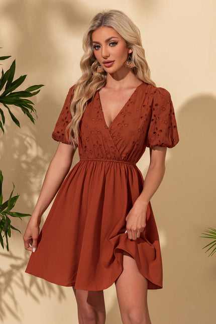 Robe Courte Marron - gallery 4