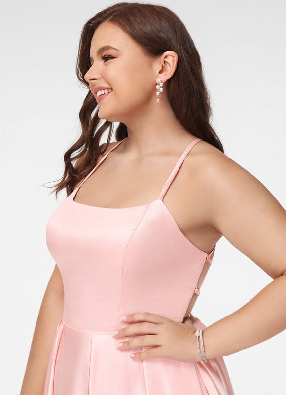 Robe Courte Rose Satinée - gallery 9