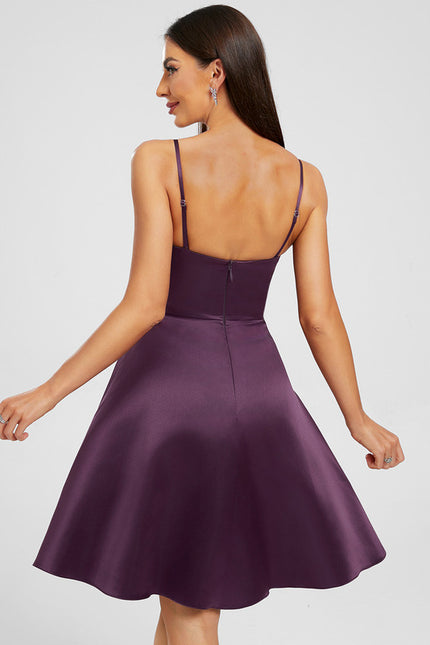 Robe Satin Soirée Courte - gallery 1
