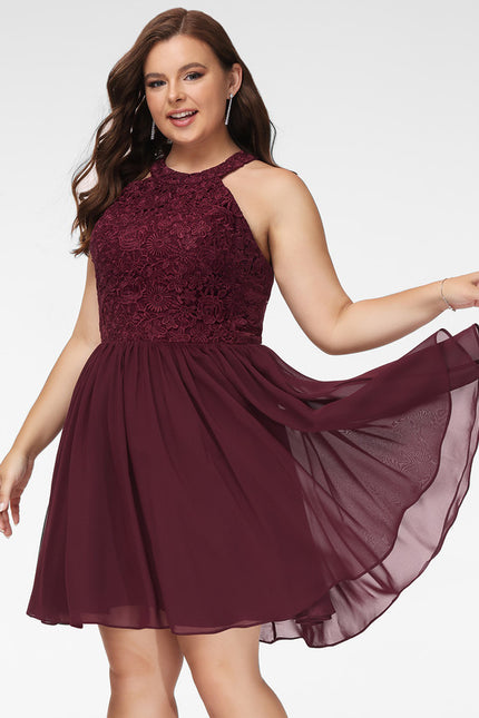 Robe De Soirée Courte Dentelle - gallery 8