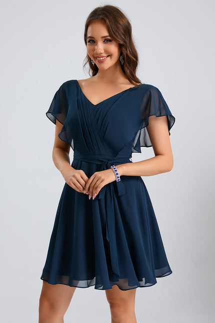 Robe Fluide Droite Courte - gallery 2