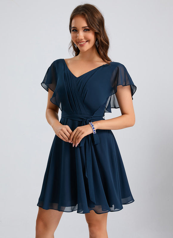 Robe Fluide Droite Courte - gallery 2