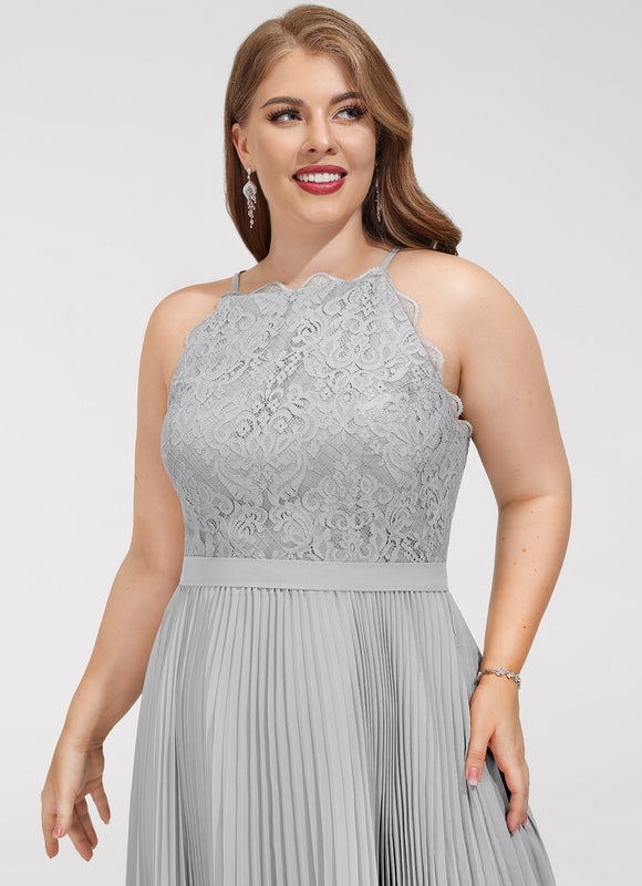 Robe Courte Grise Plissée - gallery 9